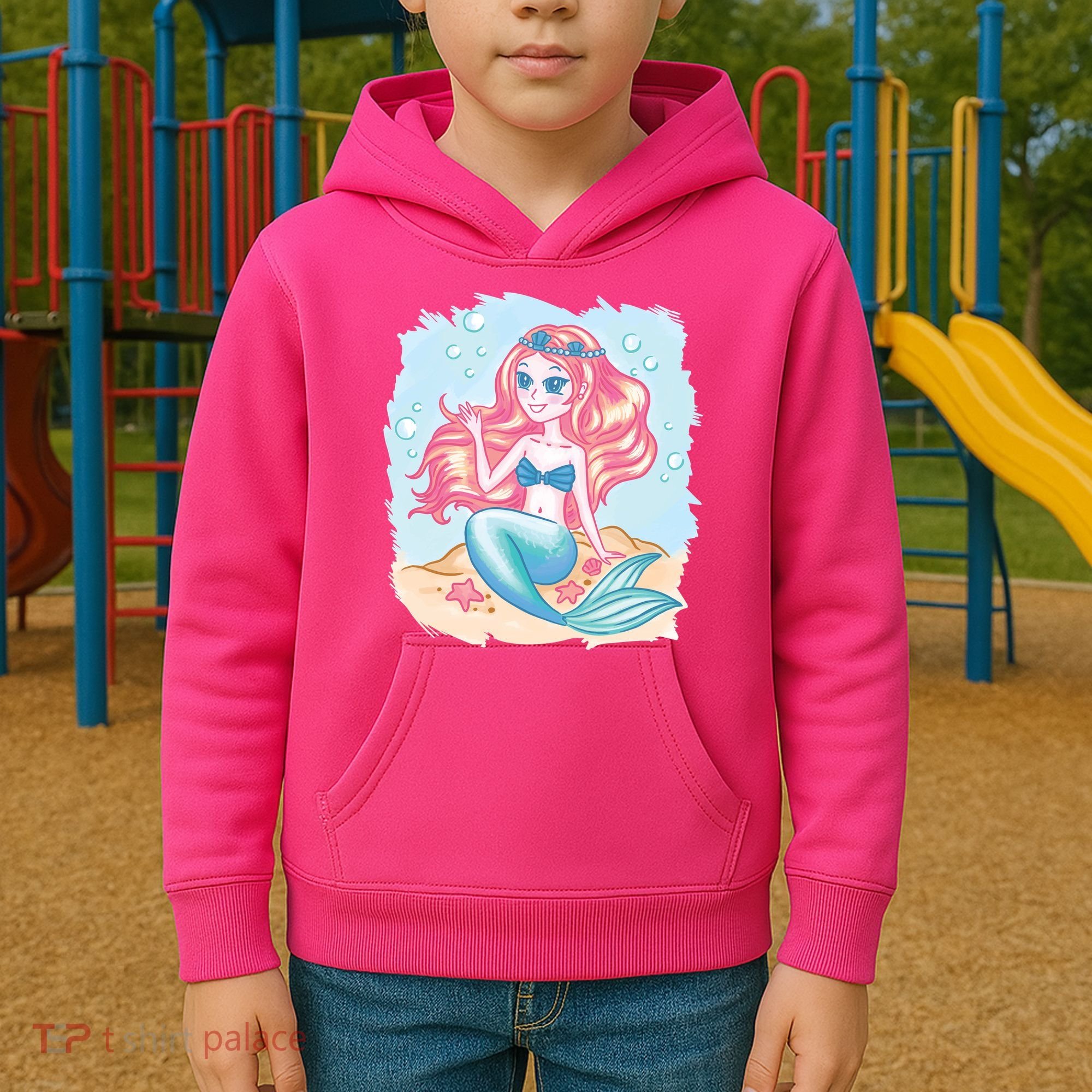 Cute Girl Mermaid Kids Hoodie