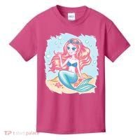 Cute Girl Mermaid Kids T-Shirt thumb 0