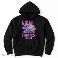 Cute Girls Like Monster Trucks Too Awesome Hoodie thumb 0