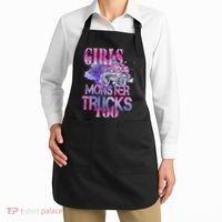 Cute Girls Like Monster Trucks Too Awesome Apron thumb 2