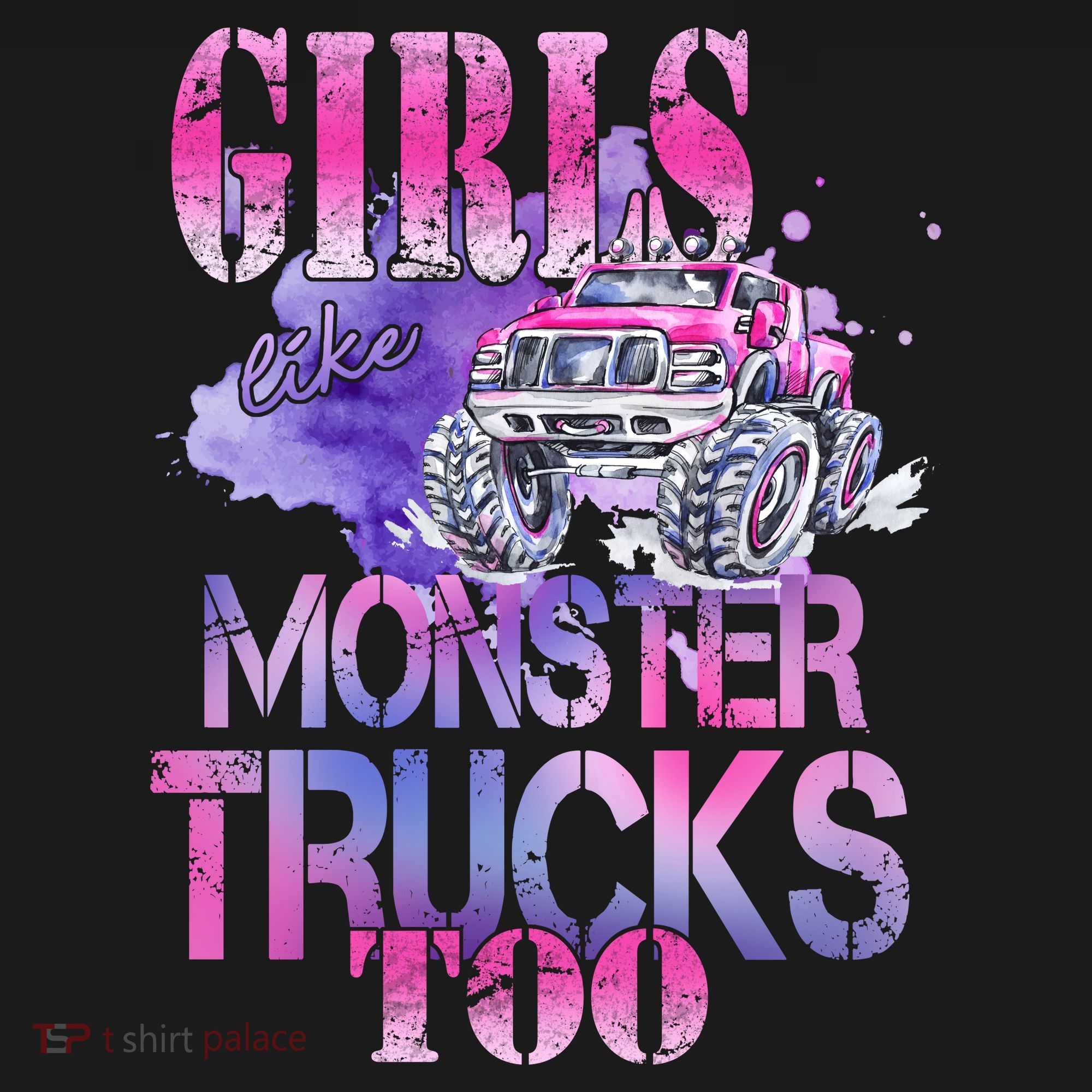 Cute Girls Like Monster Trucks Too Awesome Coaster