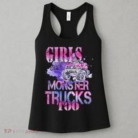 Cute Girls Like Monster Trucks Too Awesome Women's Tank Top thumb 3