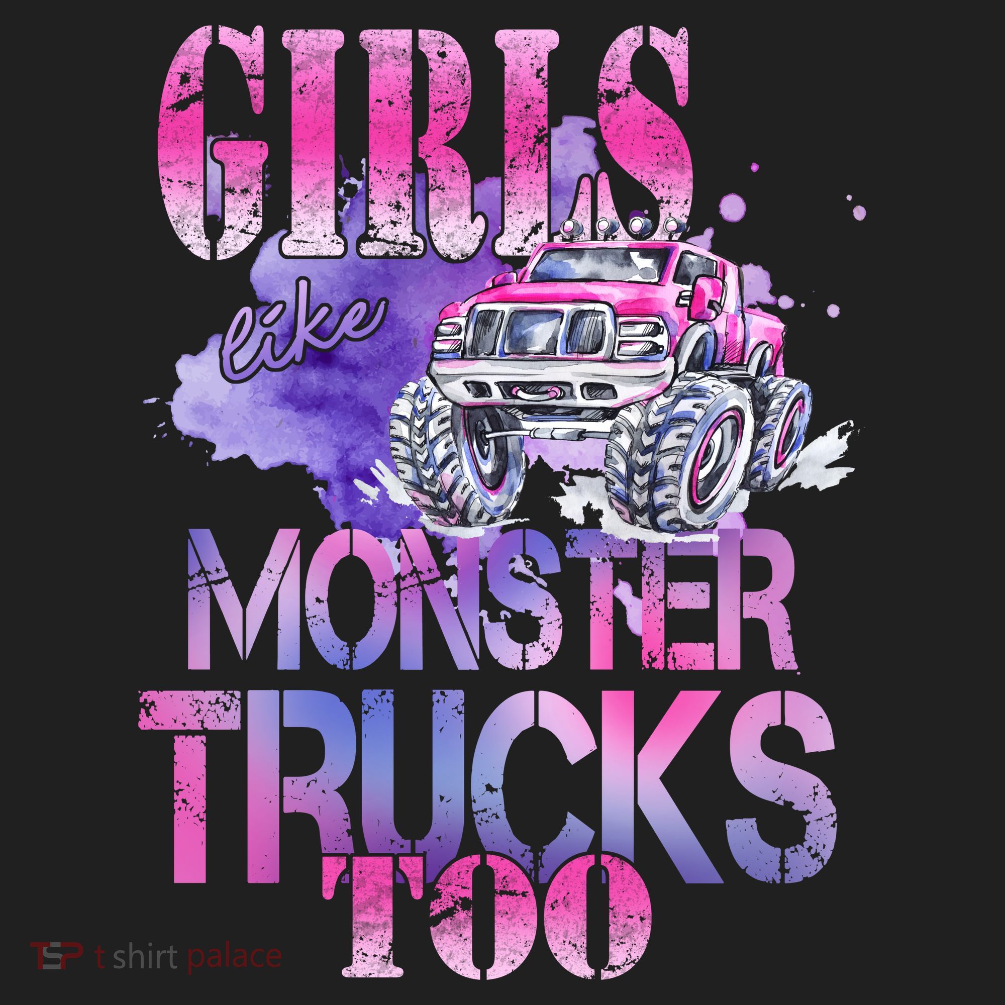 Cute Girls Like Monster Trucks Too Awesome Hat