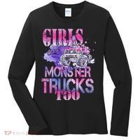 Cute Girls Like Monster Trucks Too Awesome Women's Long Sleeve Shirt thumb 0