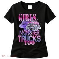 Cute Girls Like Monster Trucks Too Awesome Women's T-Shirt thumb 0