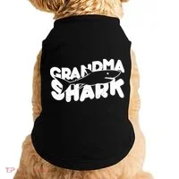 Cute Grandma Shark Doggie Tank thumb 0