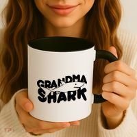 Cute Grandma Shark Coffee Mug thumb 3