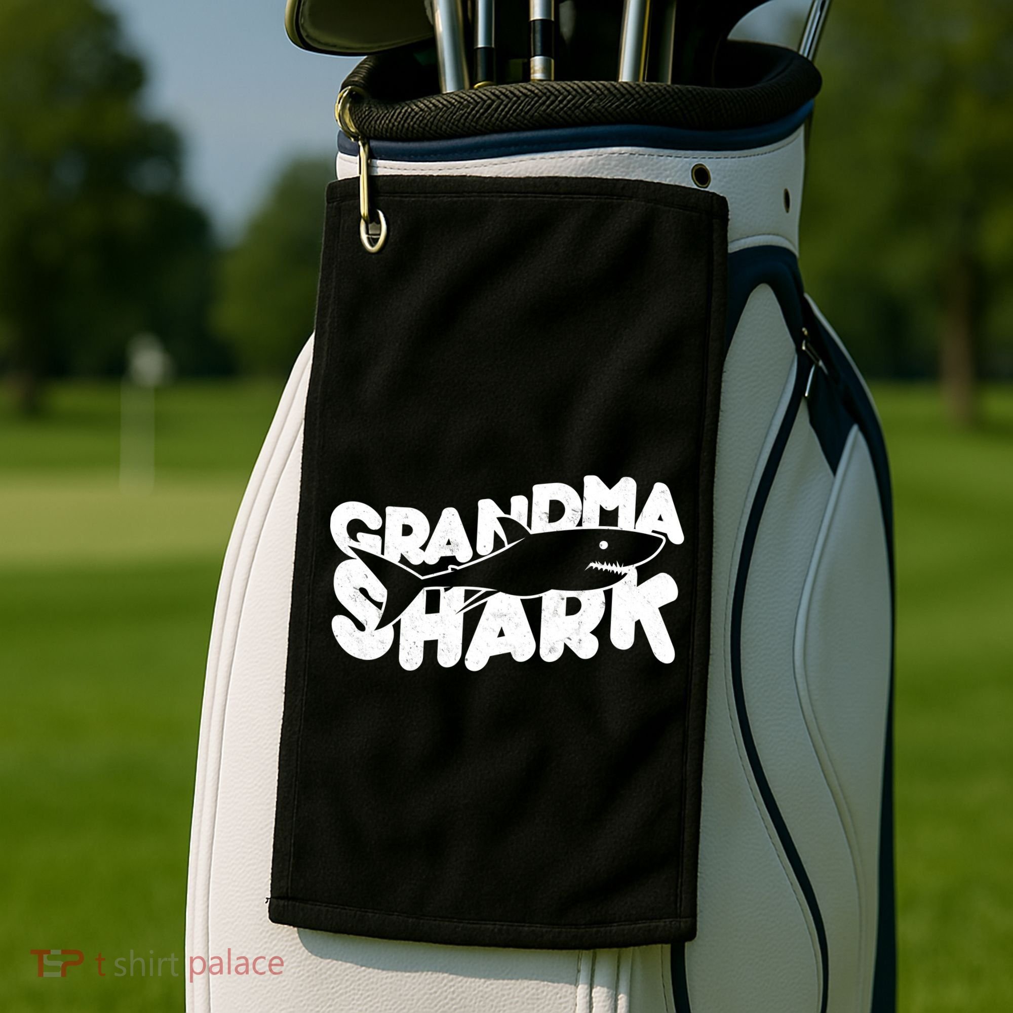 Cute Grandma Shark Golf Towel