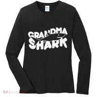 Cute Grandma Shark Women's Long Sleeve Shirt thumb 0