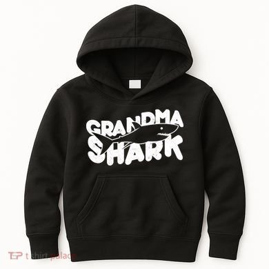 Cute Grandma Shark Kids Hoodie