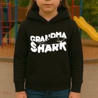 Cute Grandma Shark Kids Hoodie thumb 3