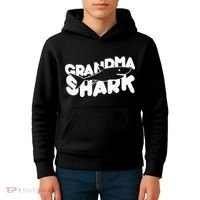Cute Grandma Shark Kids Hoodie thumb 4