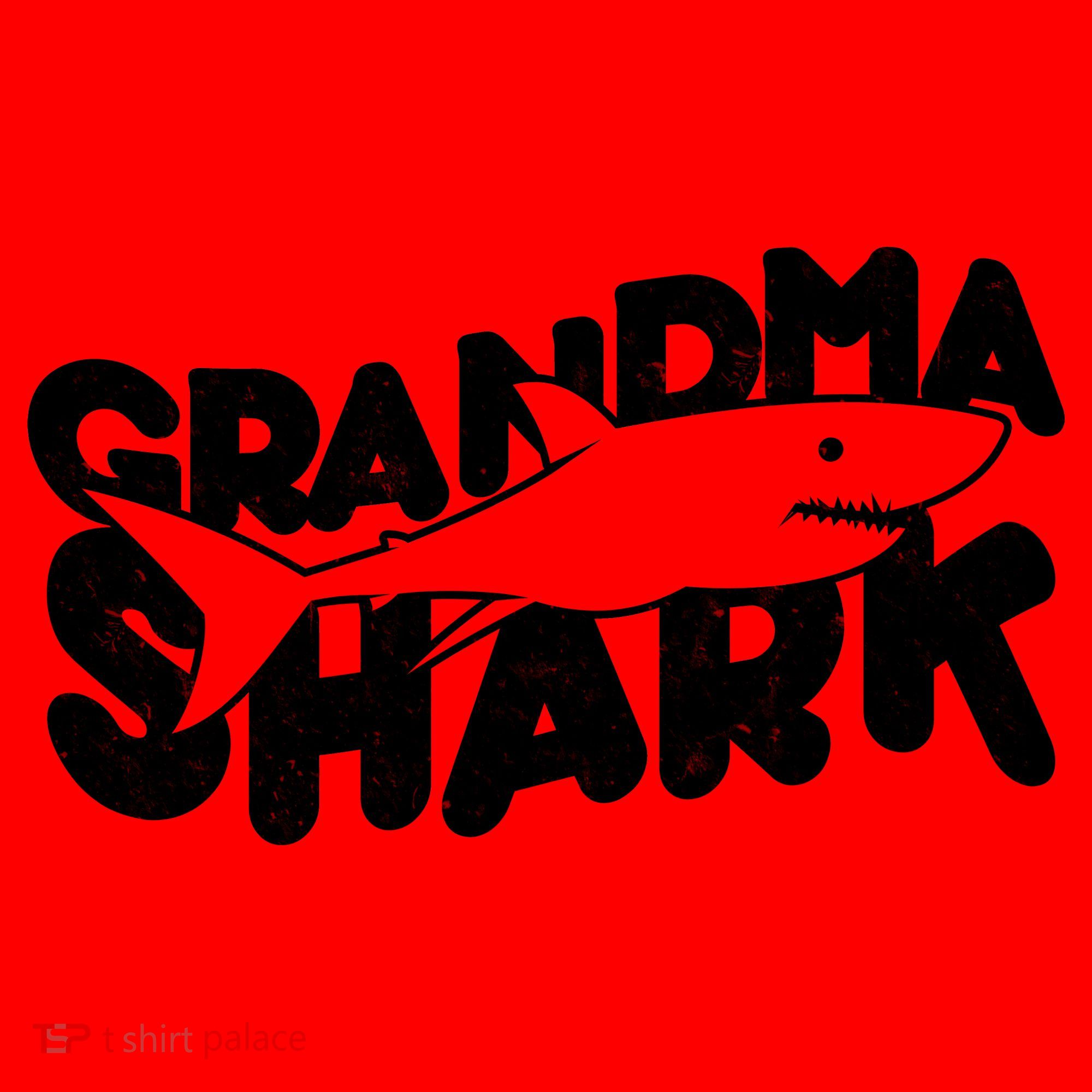 Cute Grandma Shark Santa Hat