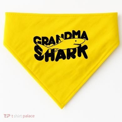 Cute Grandma Shark USA-Made Doggie Bandana
