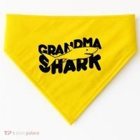 Cute Grandma Shark USA-Made Doggie Bandana thumb 0