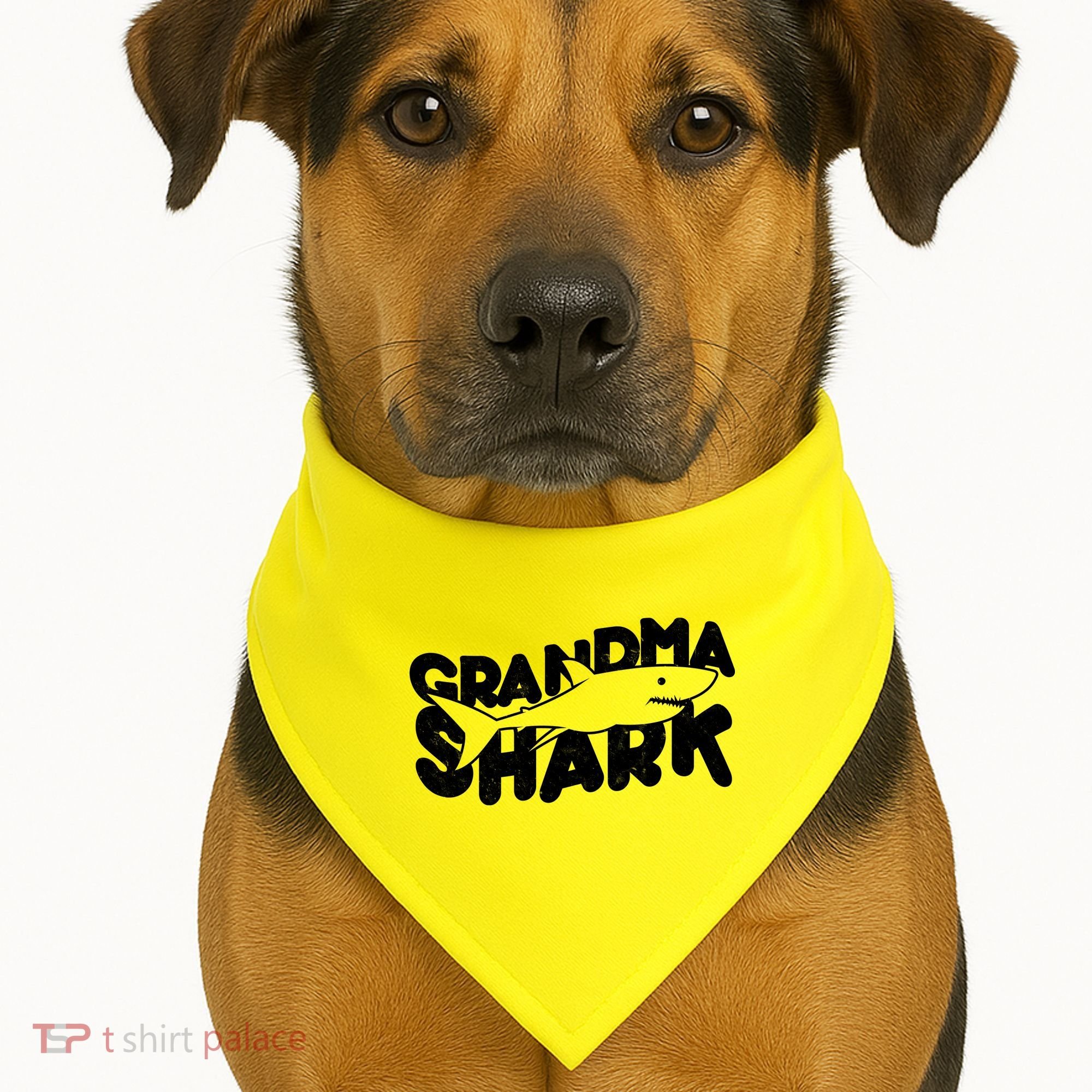 Cute Grandma Shark USA-Made Doggie Bandana