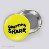 Cute Grandma Shark Button thumb 0