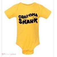 Cute Grandma Shark Baby Bodysuit thumb 0