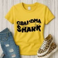 Cute Grandma Shark Women's T-Shirt thumb 3