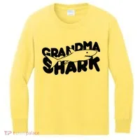 Cute Grandma Shark Kids Long Sleeve Shirt thumb 0