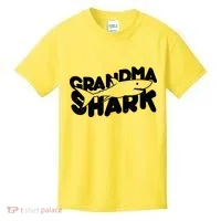 Cute Grandma Shark Kids T-Shirt thumb 0