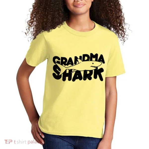 Cute Grandma Shark Kids T-Shirt