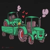 Cute Green Tractor Family Doggie Tank thumb 4
