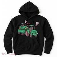 Cute Green Tractor Family Hoodie thumb 0