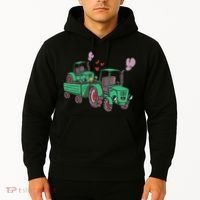 Cute Green Tractor Family Hoodie thumb 2