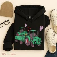 Cute Green Tractor Family Hoodie thumb 4