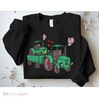 Cute Green Tractor Family Sweatshirt thumb 2