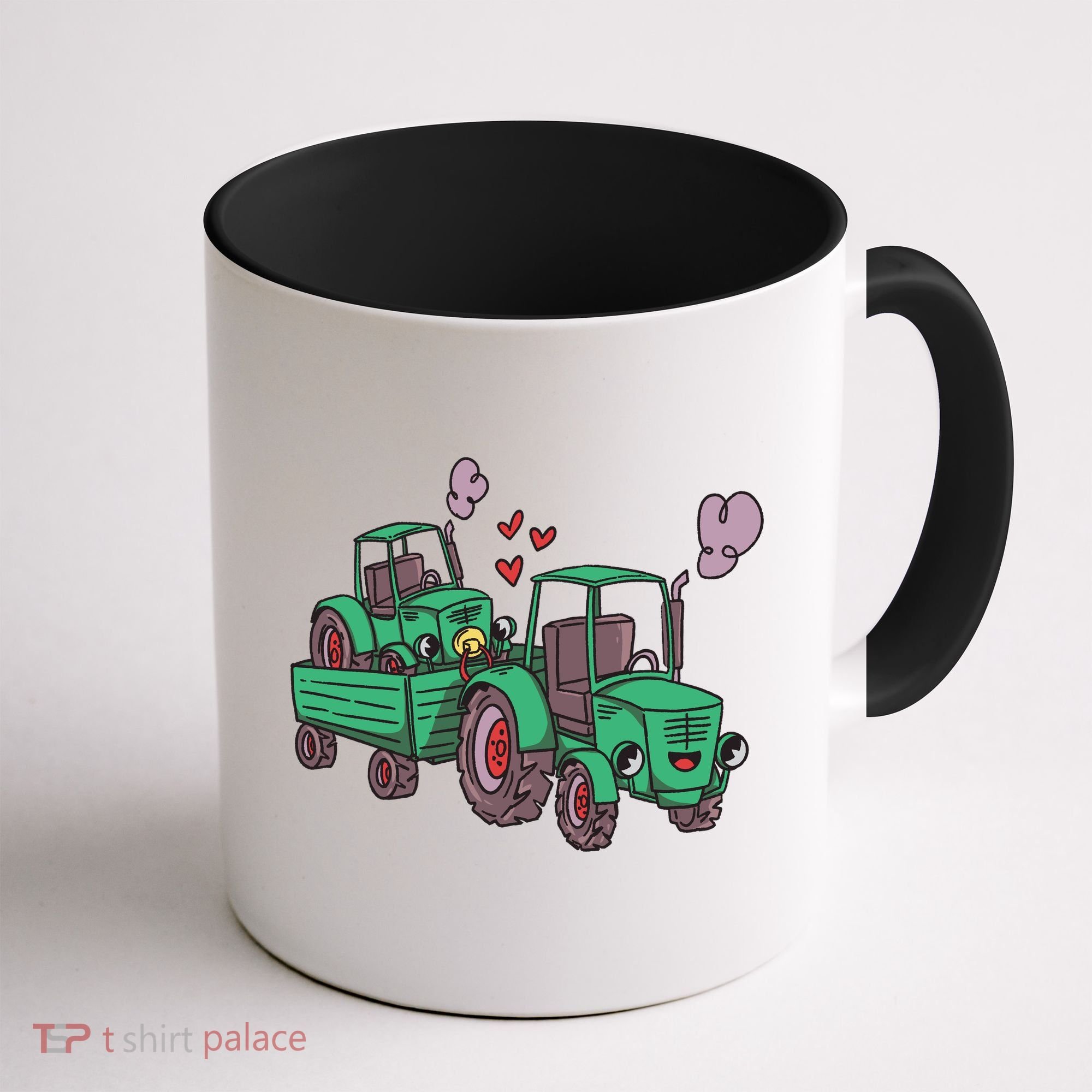Cute Green Tractor Family Coffee Mug