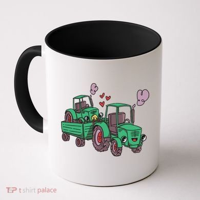 Cute Green Tractor Family Coffee Mug