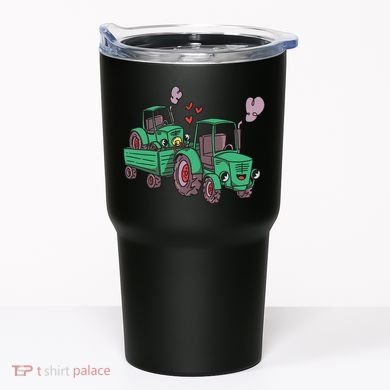 Cute Green Tractor Family Tumbler