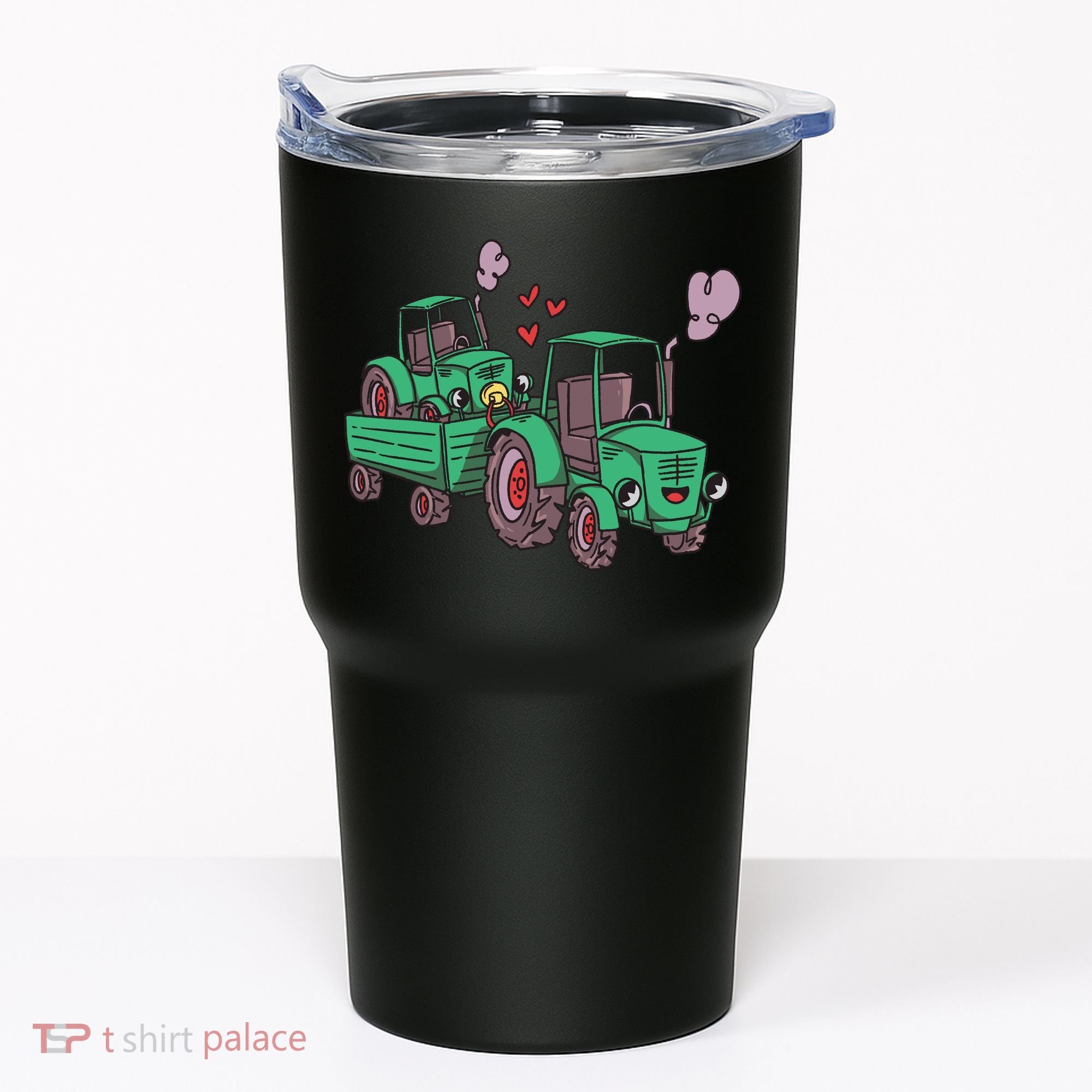 Cute Green Tractor Family Tumbler