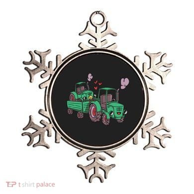 Cute Green Tractor Family Ornament