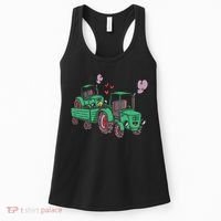 Cute Green Tractor Family Women's Tank Top thumb 0