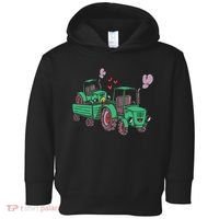 Cute Green Tractor Family Toddler Hoodie thumb 0