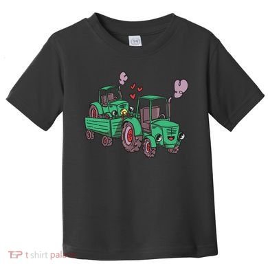 Cute Green Tractor Family Toddler T-Shirt