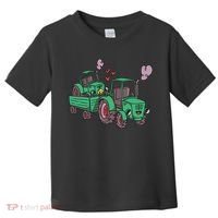 Cute Green Tractor Family Toddler T-Shirt thumb 0
