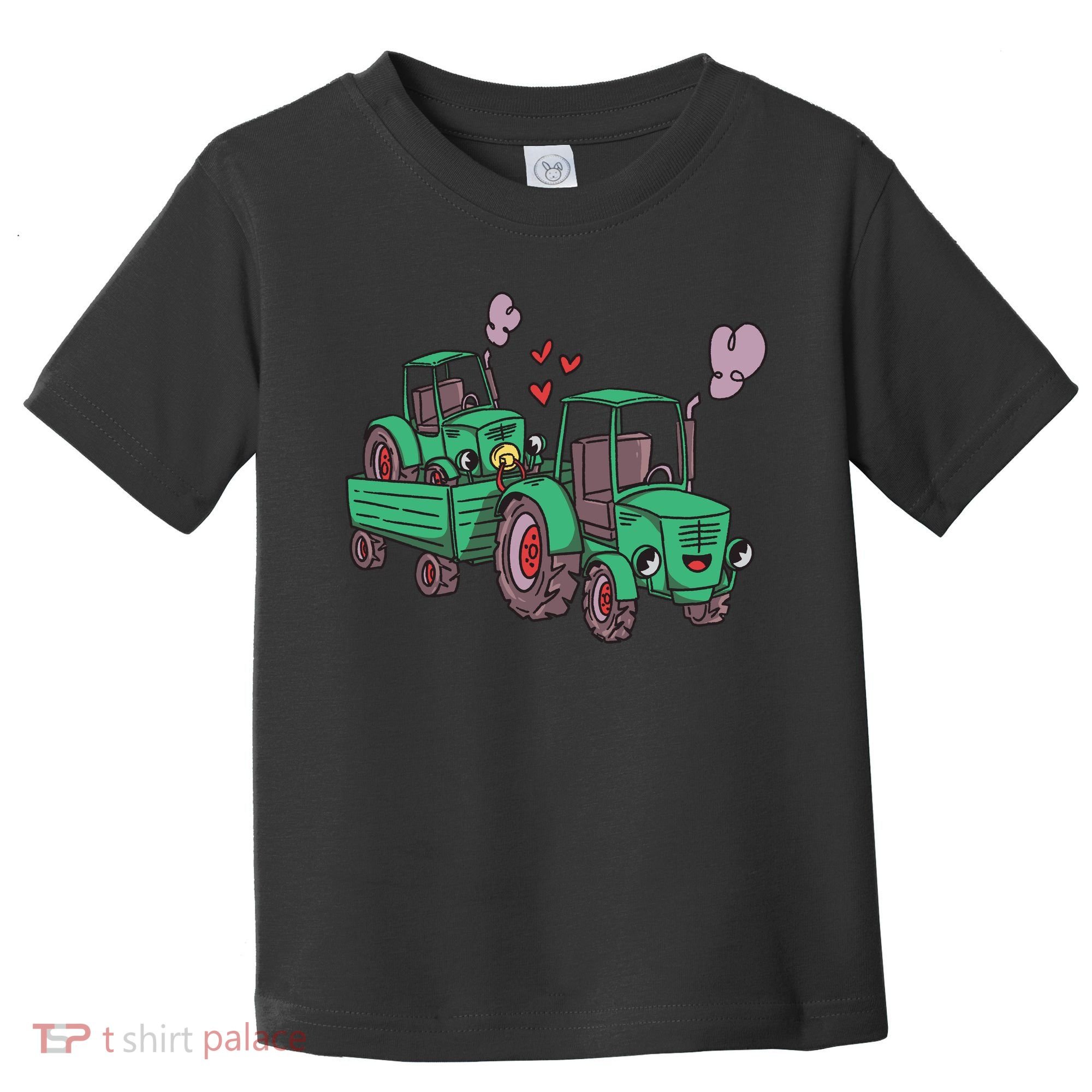 Cute Green Tractor Family Toddler T-Shirt