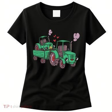 Cute Green Tractor Family Women's T-Shirt