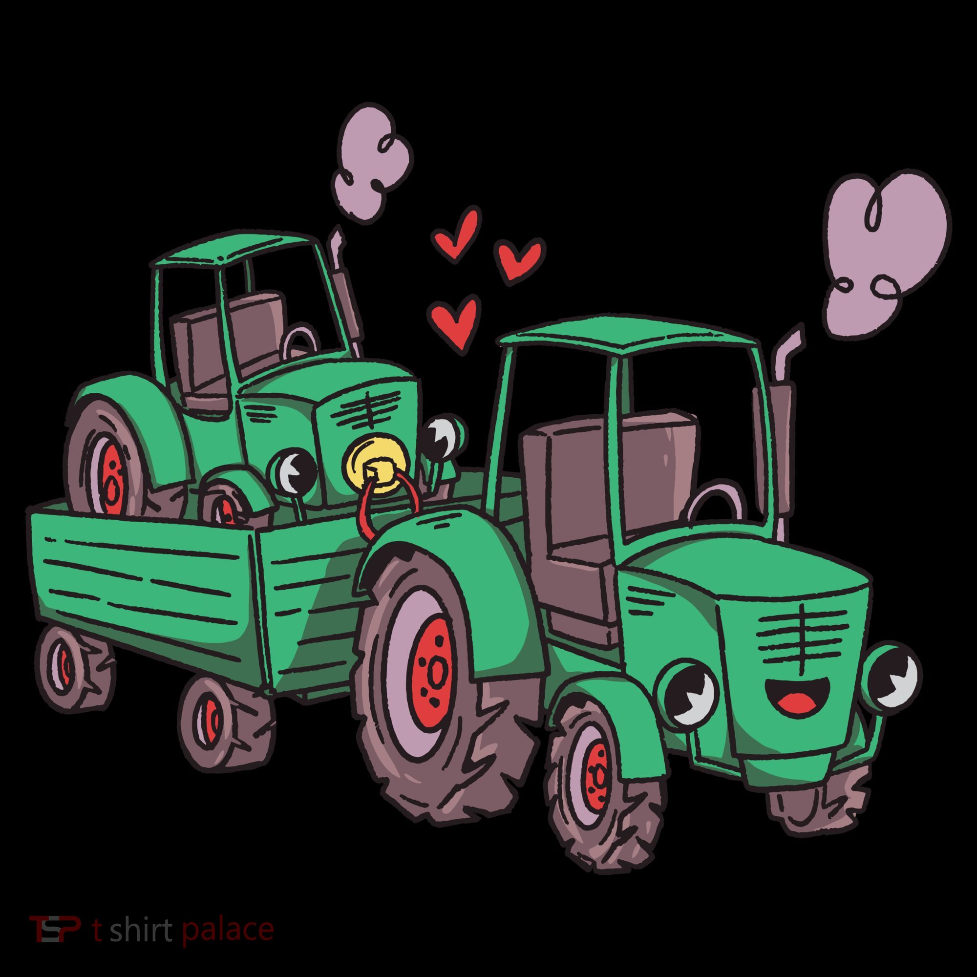 Cute Green Tractor Family Tote Bag