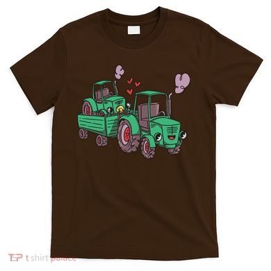 Cute Green Tractor Family T-Shirt