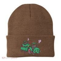 Cute Green Tractor Family Beanie thumb 0