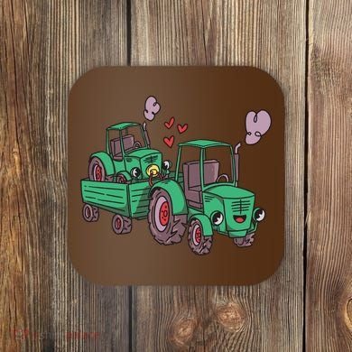 Cute Green Tractor Family Coaster