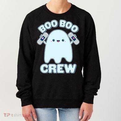 Cute Halloween Boo Boo Crew Band Aid Ghost Women's Sweatshirt