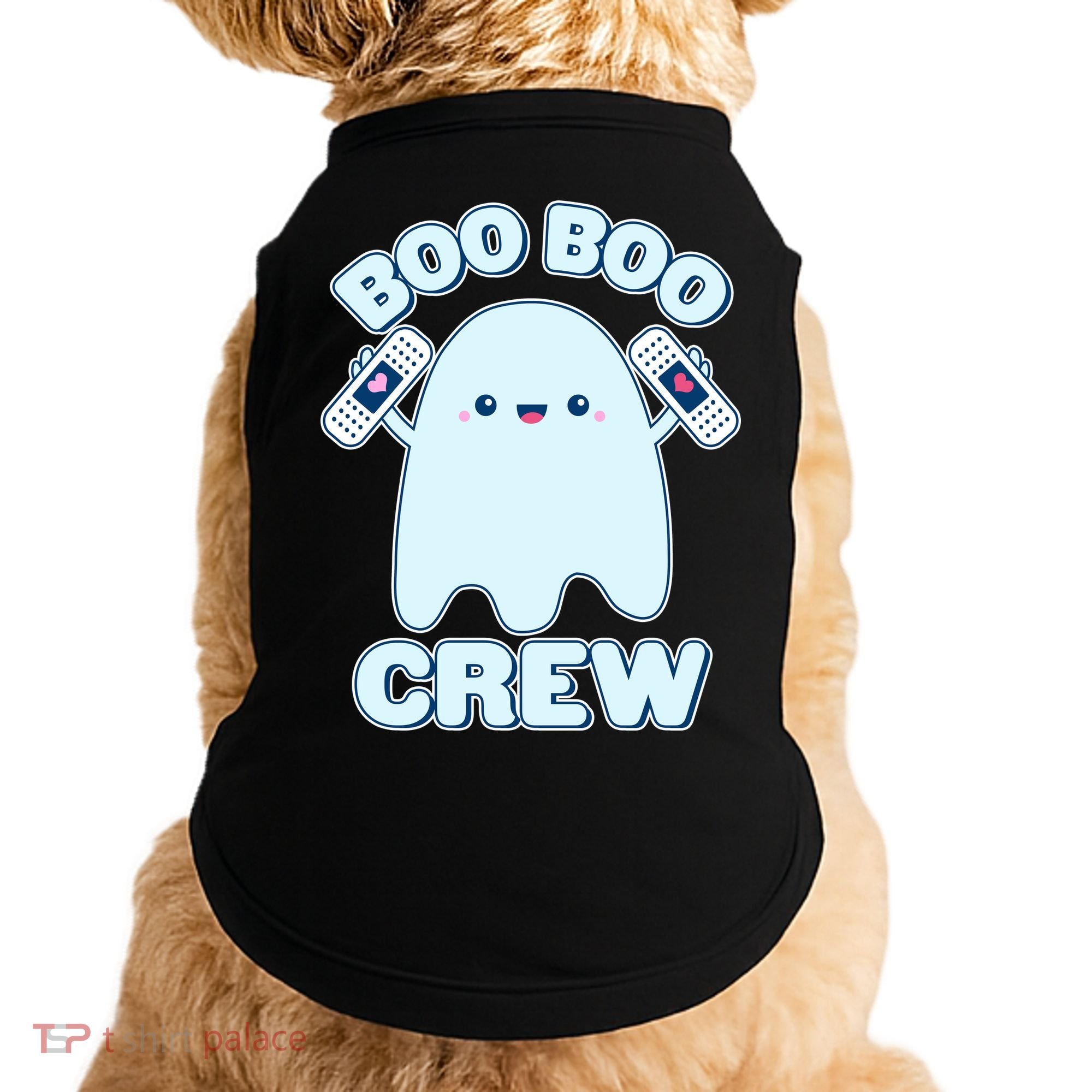 Cute Halloween Boo Boo Crew Band Aid Ghost Doggie Tank