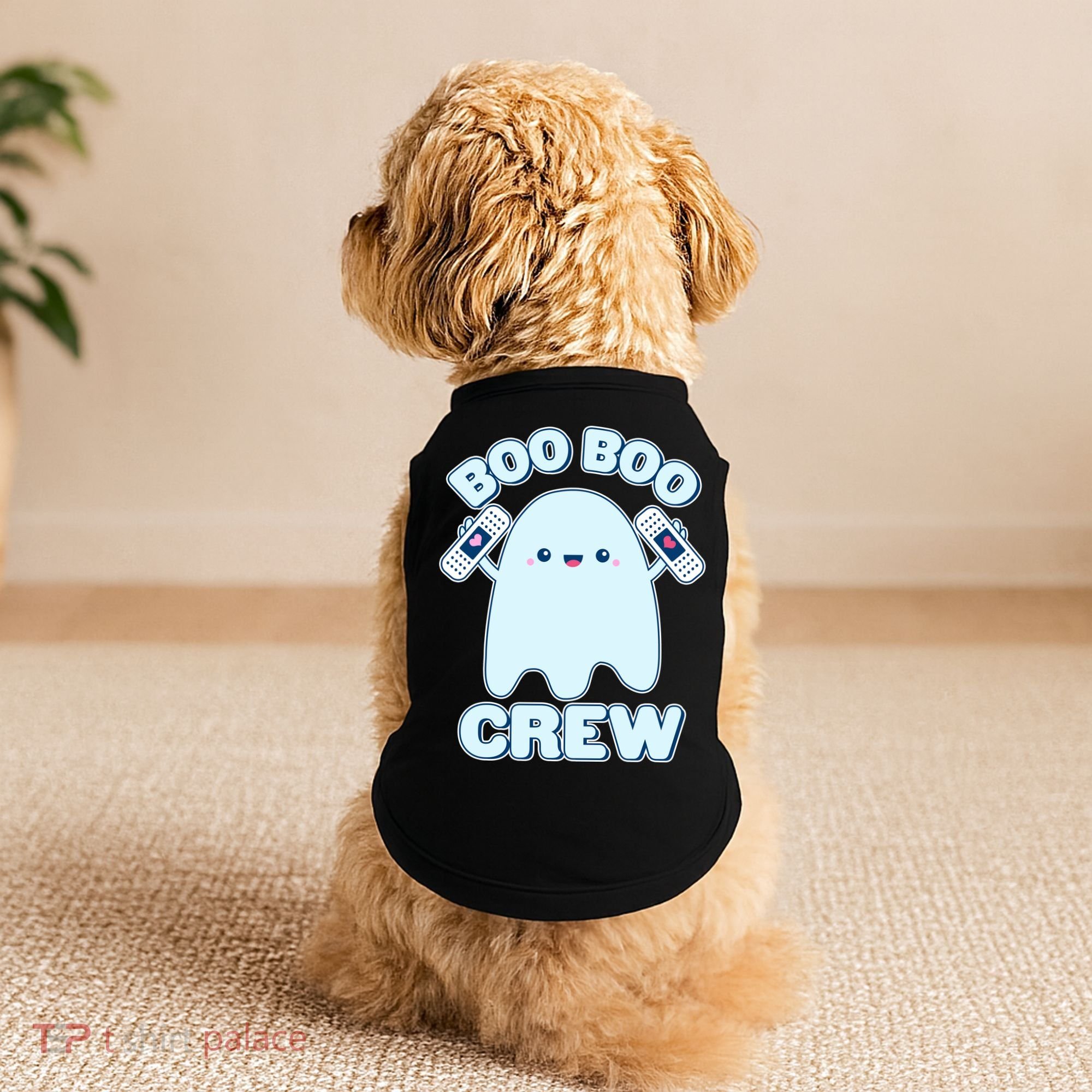 Cute Halloween Boo Boo Crew Band Aid Ghost Doggie Tank