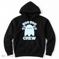 Cute Halloween Boo Boo Crew Band Aid Ghost Hoodie thumb 0